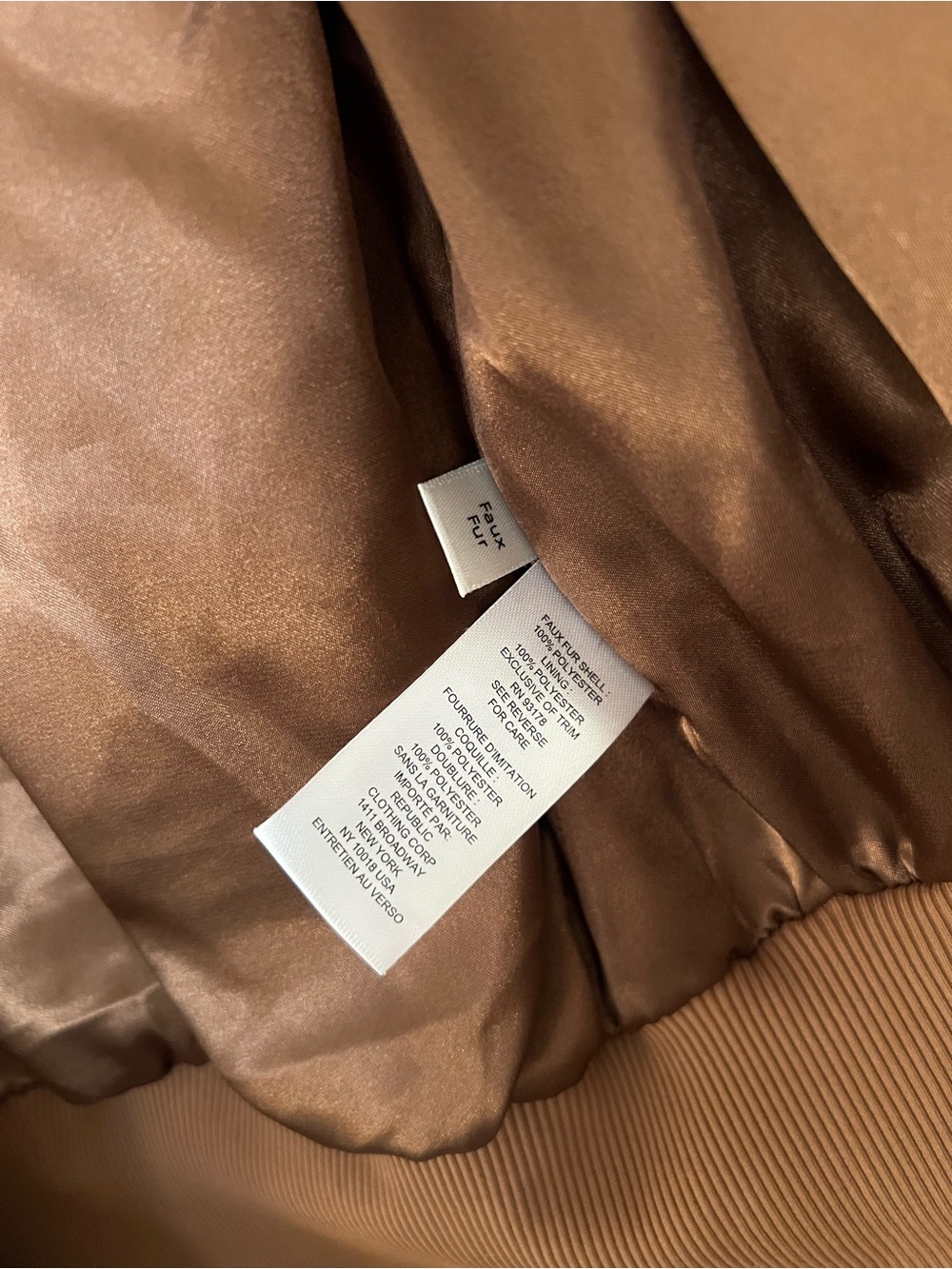 Elie Tahari Chestnut Brown Faux Fur Hooded Jacket - Picture 6 of 10